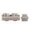 Manhattan Comfort 2-Piece Verandah 90.6 in. Sofa and Accent Chair in Beige 2-LSAC1769-BE - alternate 9